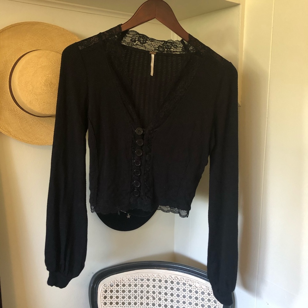 Black Lacey free people top